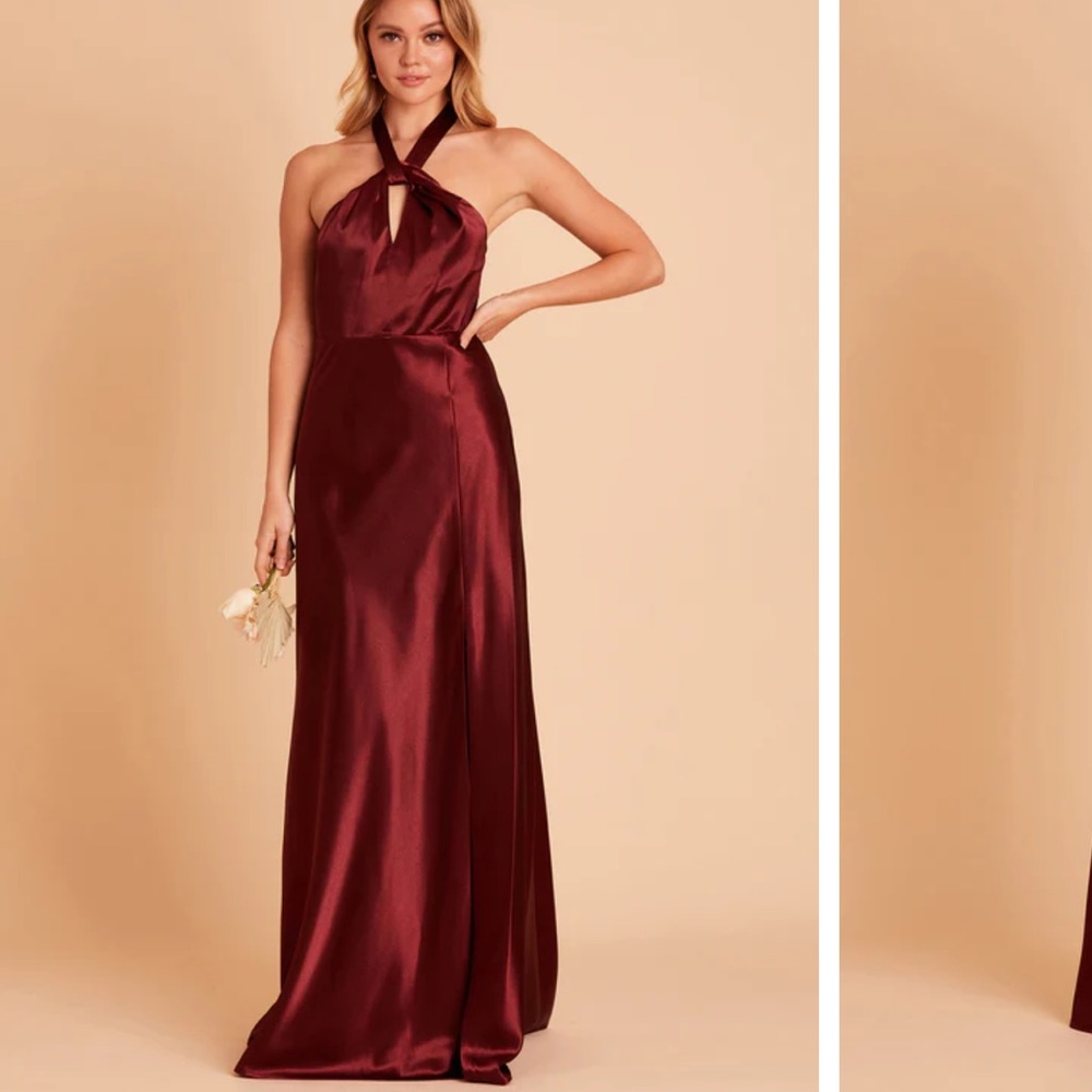 Birdy Grey Monica halter satin dress. Cabernet size : M